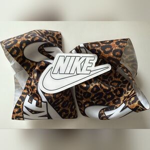 Nike Logo Leopard Print Hair Bow
